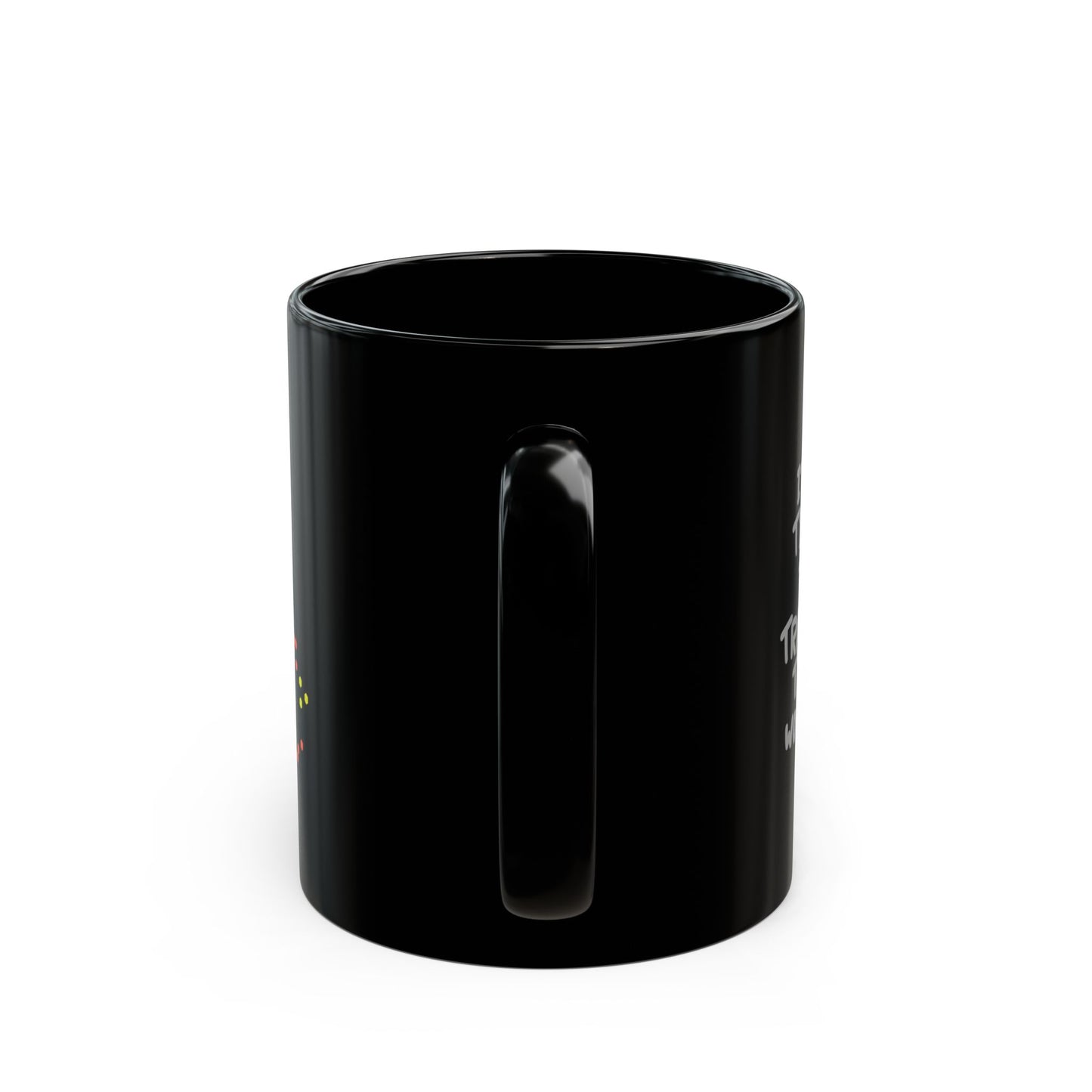 Pixel Dot World Map Black Mug – Colorful Travel Coffee Cup (11oz & 15oz)