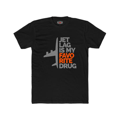 Jet Lag Is My Favorite Drug T‑Shirt — Travel Humor Tee for Frequent Flyers