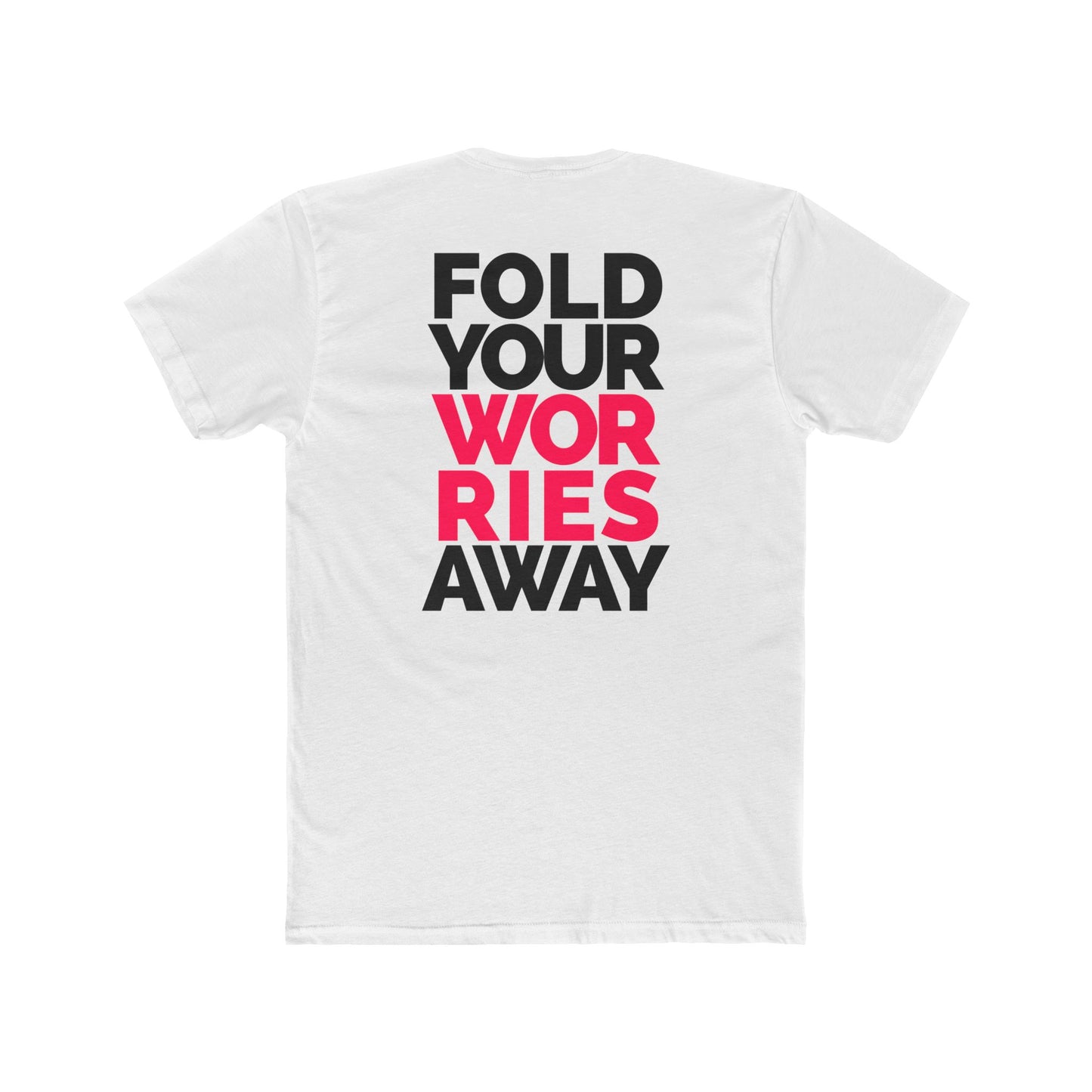 Paper Plane Tee — "Fold Your Worries Away" Relaxed Cotton T‑Shirt
