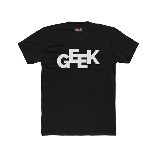 Geek Typography T‑Shirt — Bold Interlocking GEEK Design