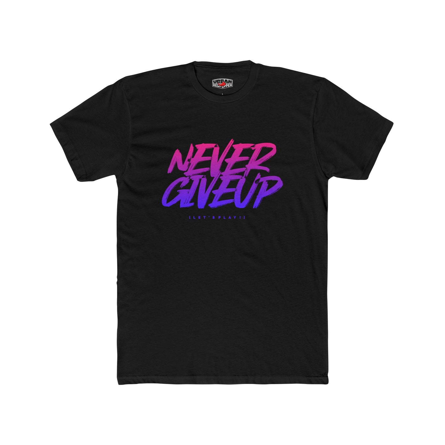 Never Give Up T-Shirt — Retro Gradient Motivational Tee