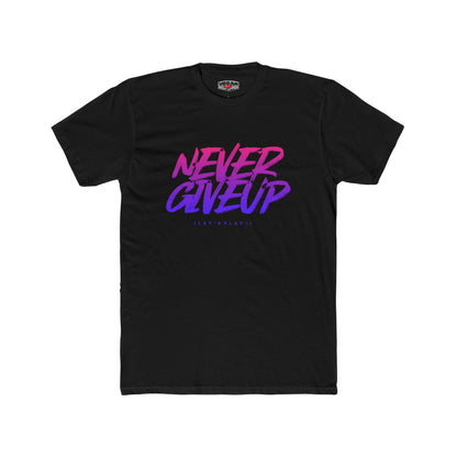 Never Give Up T-Shirt — Retro Gradient Motivational Tee