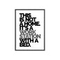 Framed Poster – "This Is Not A Home, It's A Workstation With A Bed" Minimalist Typography Wall Art
