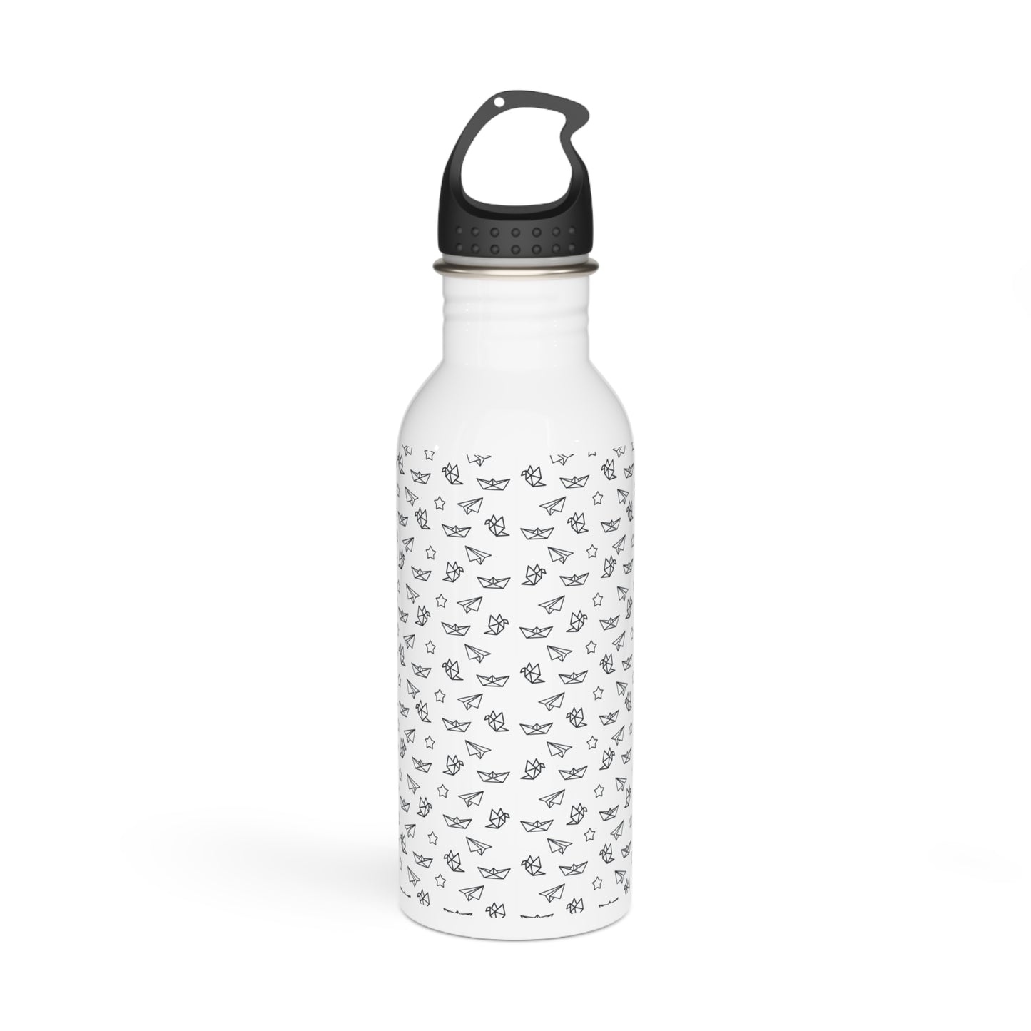 Fold Your Worries Away Stainless Steel Water Bottle — Inspirational Travel Bottle