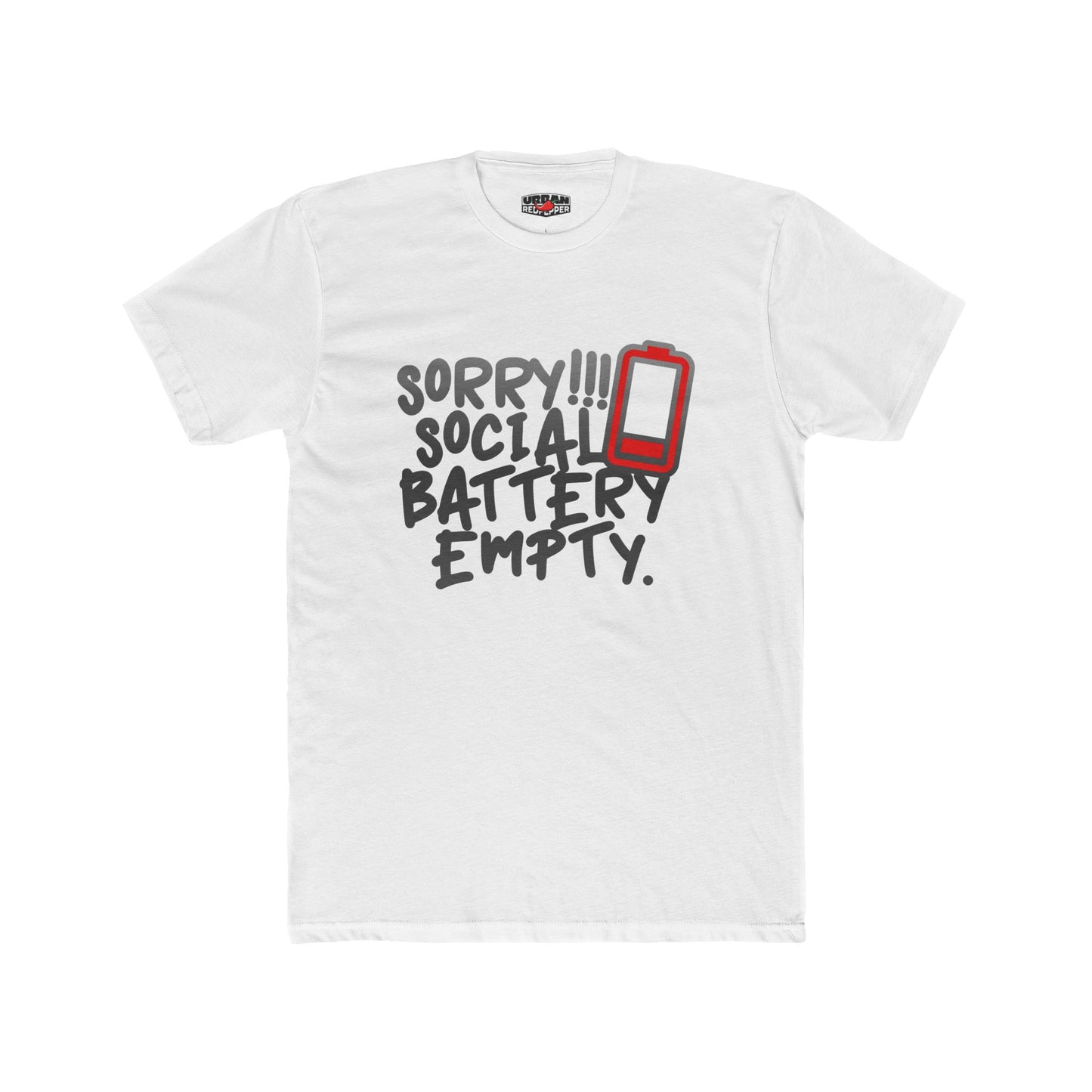 Sorry! Social Battery Empty T‑Shirt — Funny Introvert Graphic Tee