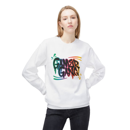 Crewneck Sweatshirt - 'Gamer Gang' Colorful Graffiti Logo